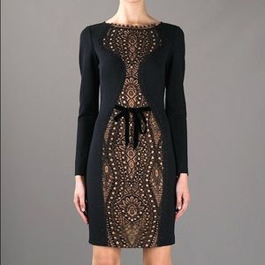 🎁 Emilio Pucci lace panel mini dress S M 42